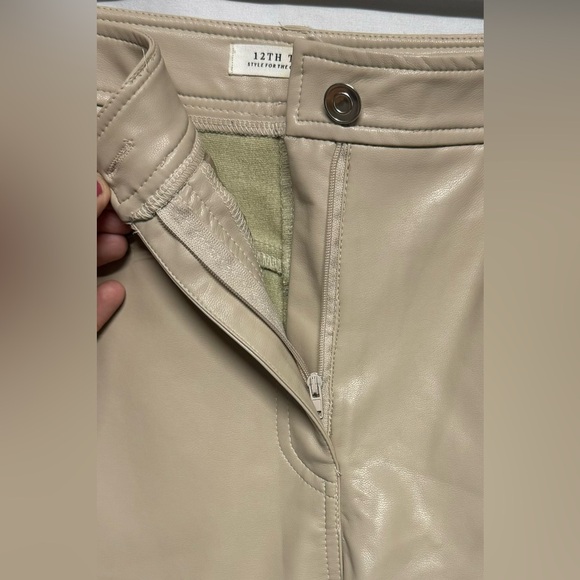 12th Tribe Vegan Leather Pants - Picture 3 of 9